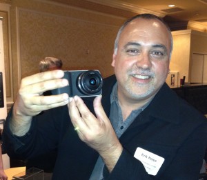 Me with the blackmagic pocket cinema camera at MediaMotion Ball