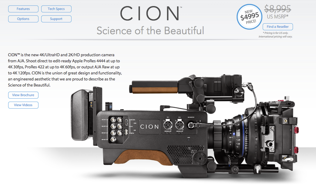 AJA CION Price Drop