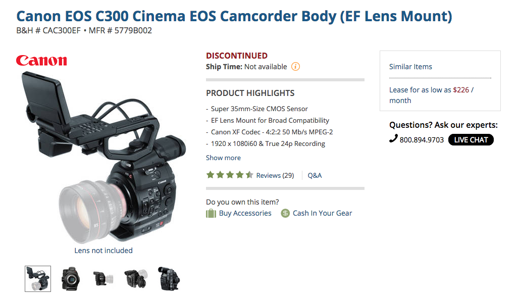 C300 Discontinued 