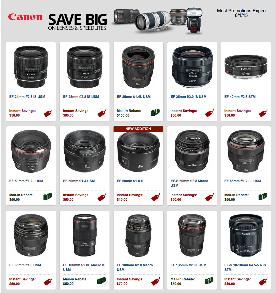 Canon Sale