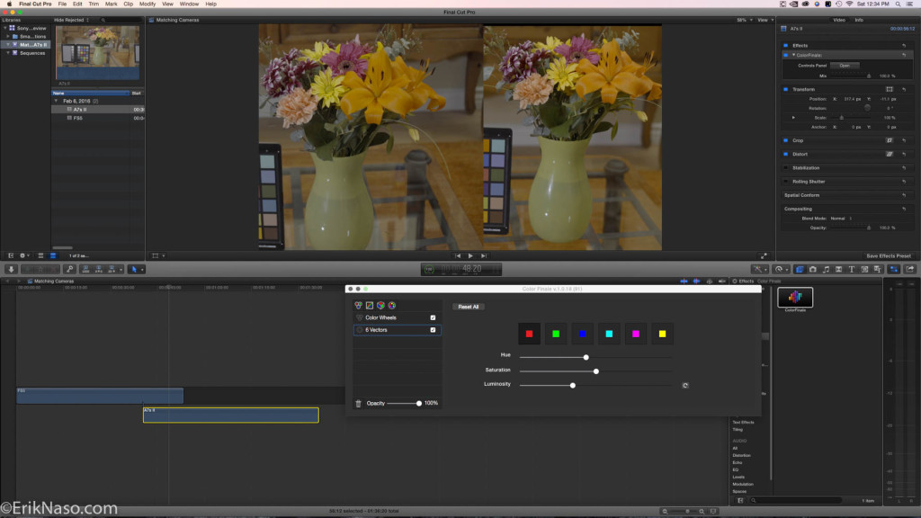 FS5 And A7s II matched in FCPX