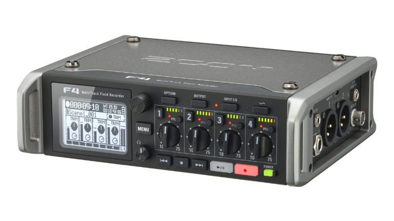 NEW Zoom F4 Multitrack Field Recorder with Timecode & 6 Inputs / 8 Tracks